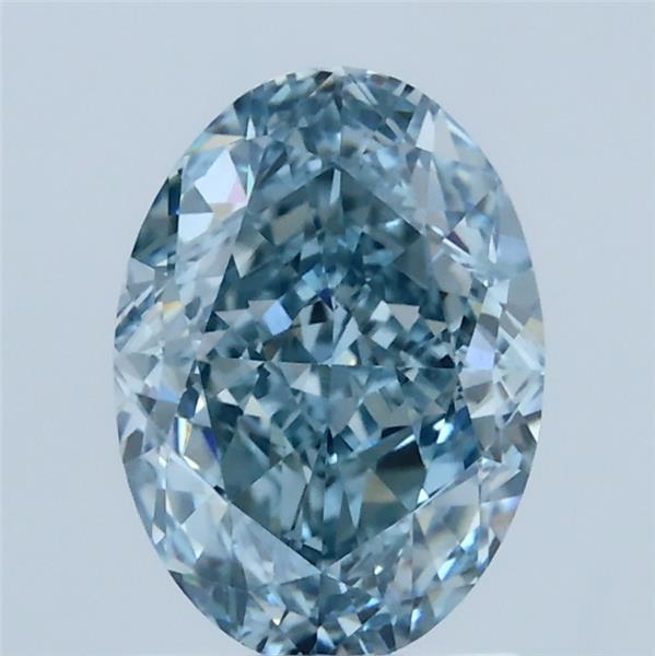 2.07ct Oval FANCY VIVID BLUE VS1 Lab Created Diamond