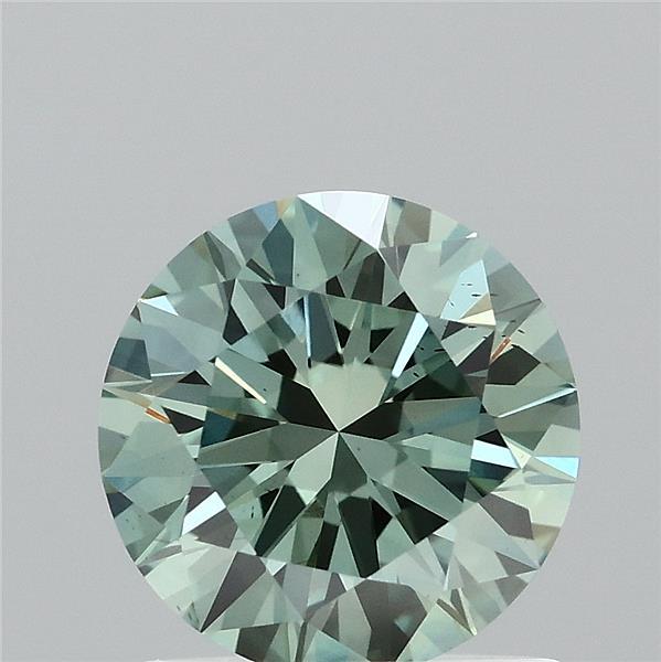 1.04ct Round FANCY VIVID GREEN VS2 Lab Created Diamond