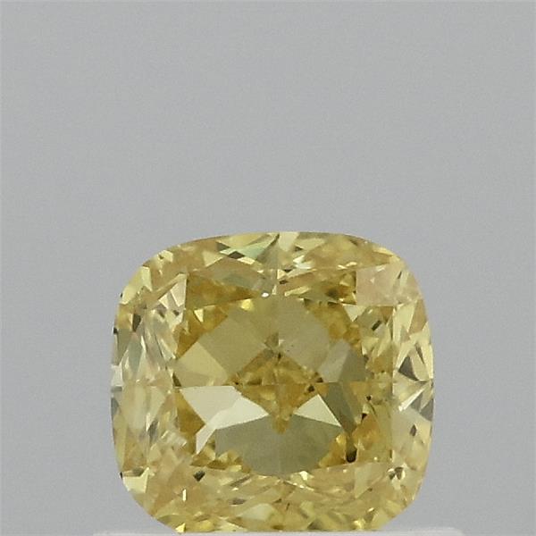 0.71ct Cushion FANCY VIVID YELLOW VS1 Lab Created Diamond