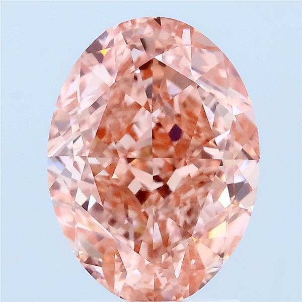 3ct Oval FANCY VIVID PINK VS1 Lab Created Diamond