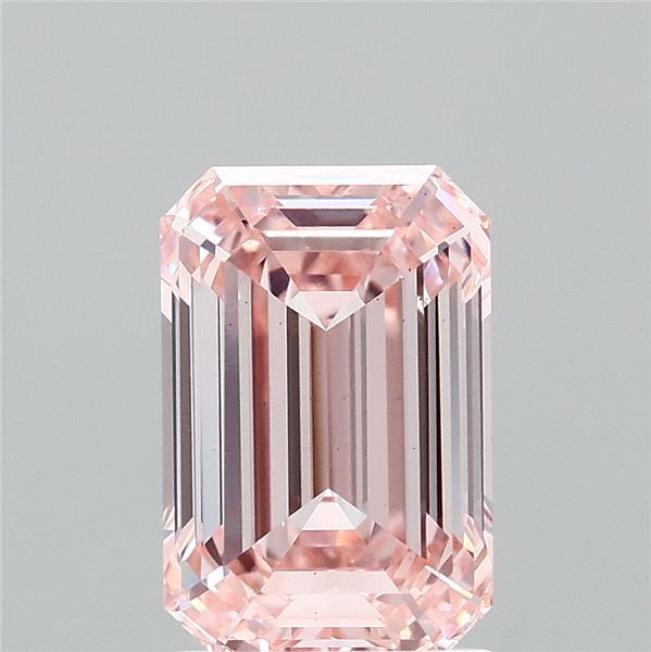 2.16ct Emerald FANCY INTENSE PINK VS1 Lab Created Diamond