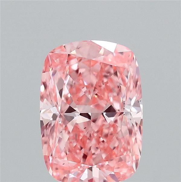 1.53ct Cushion FANCY VIVID PINK VS2 Lab Created Diamond