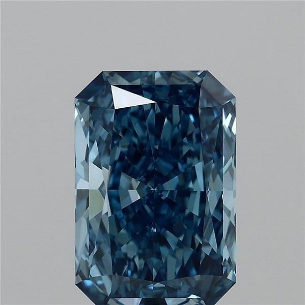 3.03ct Radiant FANCY VIVID BLUE VVS2 Lab Created Diamond