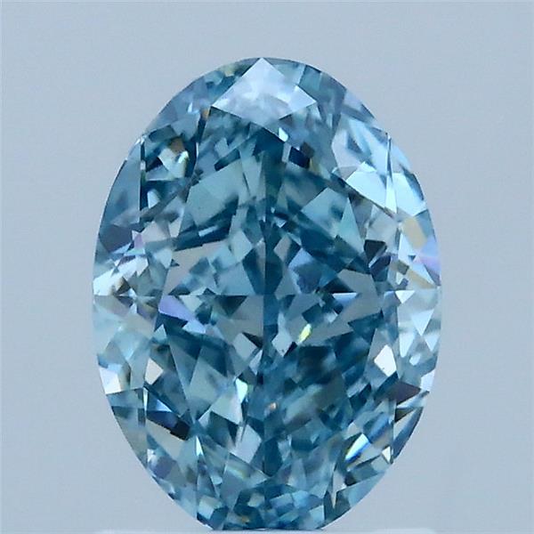 1.61ct Oval FANCY VIVID BLUE VS1 Lab Created Diamond