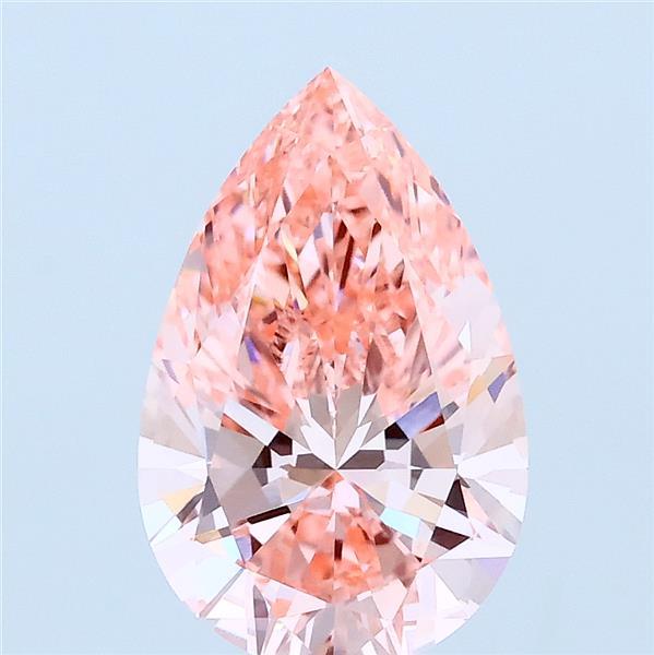 2ct Pear FANCY VIVID PINK VVS2 Lab Created Diamond
