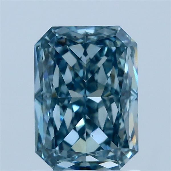 1.67ct Radiant FANCY VIVID BLUE VS1 Lab Created Diamond