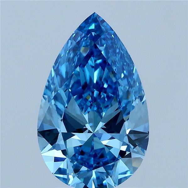 2.02ct Pear FANCY VIVID BLUE VVS2 Lab Created Diamond