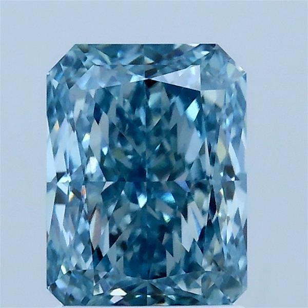 1.59ct Radiant FANCY INTENSE BLUE VVS2 Lab Created Diamond