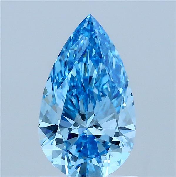1.12ct Pear FANCY VIVID BLUE VS1 Lab Created Diamond