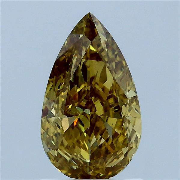 1.5ct Pear FANCY INTENSE YELLOW VS2 Lab Created Diamond