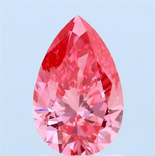 1.01ct Pear FANCY VIVID PINK VVS2 Lab Created Diamond