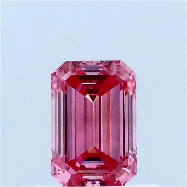 0.57ct Emerald FANCY VIVID PINK VVS2 Lab Created Diamond