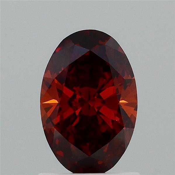 1.09ct Oval FANCY INTENSE BROWNISH ORANGE VVS1 Lab Created Diamond