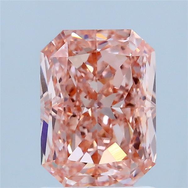 1.82ct Radiant FANCY VIVID PINK VVS2 Lab Created Diamond