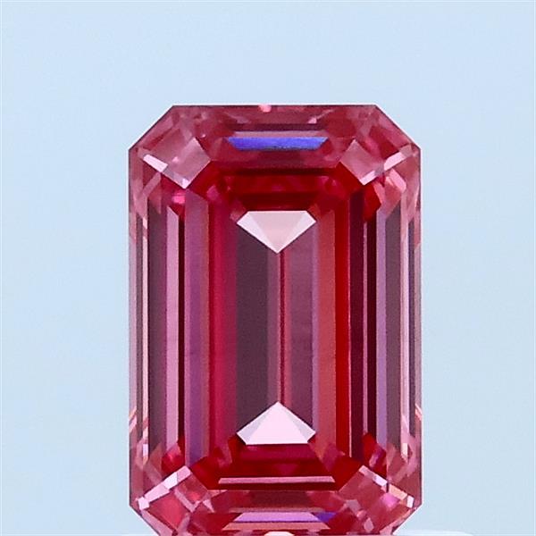 1.01ct Emerald FANCY VIVID PINK VS2 Lab Created Diamond
