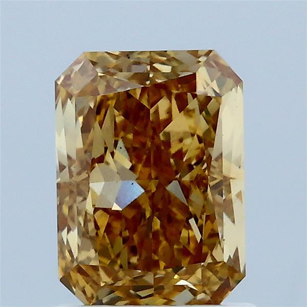 1.52ct Radiant FANCY BROWNISH YELLOW VS2 Lab Created Diamond