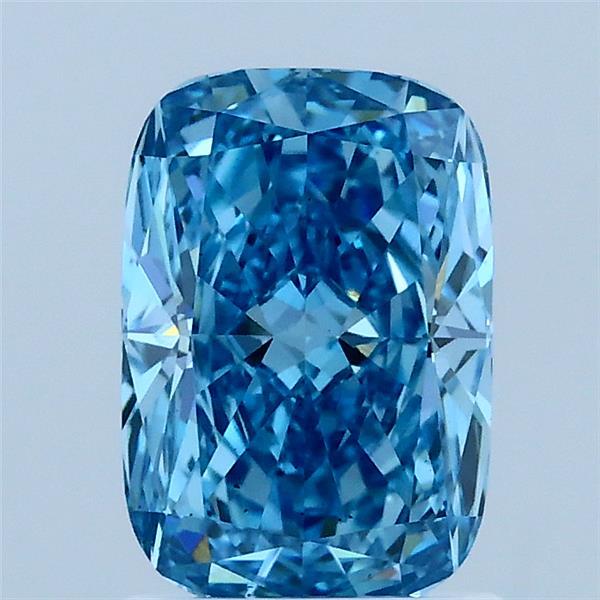 1.43ct Cushion FANCY VIVID BLUE VS2 Lab Created Diamond
