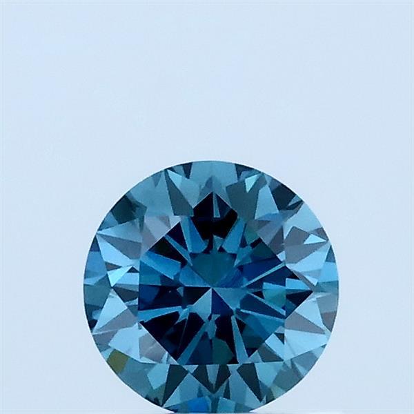 0.54ct Round FANCY VIVID BLUE VVS2 Lab Created Diamond