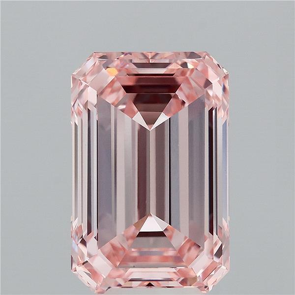 8.03ct Emerald FANCY INTENSE PINK VS1 Lab Created Diamond