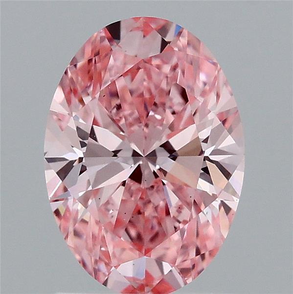 1.55ct Oval FANCY VIVID PINK VS2 Lab Created Diamond