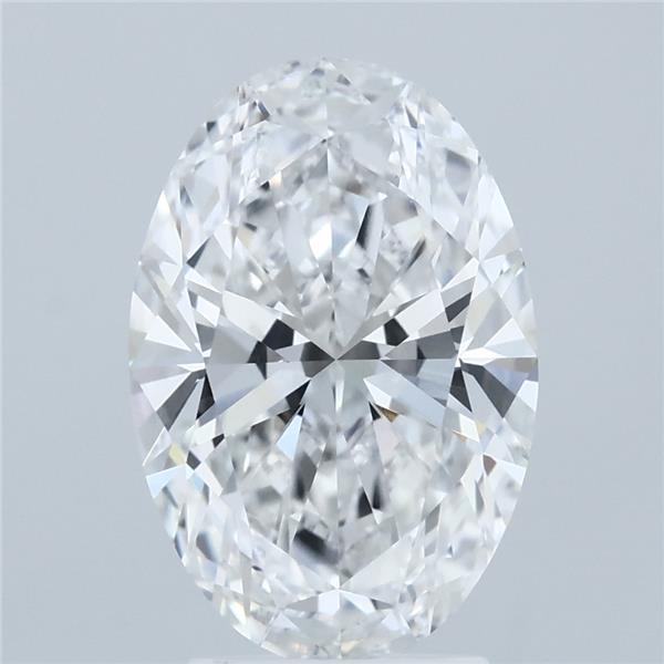 3.05ct Oval D VVS2 Lab Created Diamond