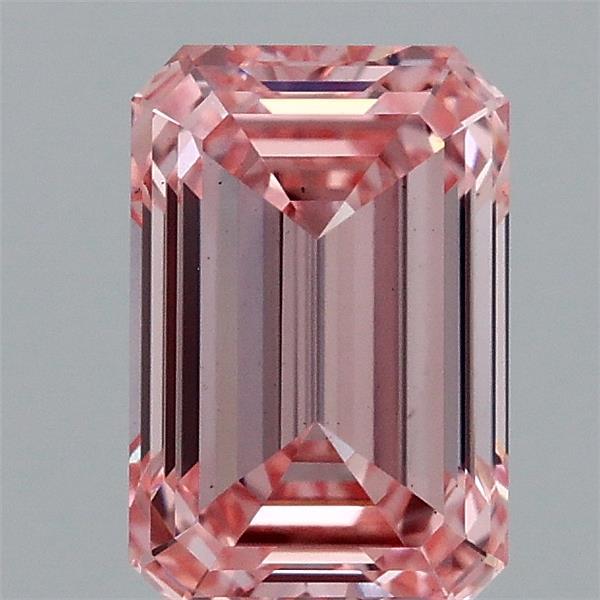 1.55ct Emerald FANCY INTENSE PINK VS1 Lab Created Diamond
