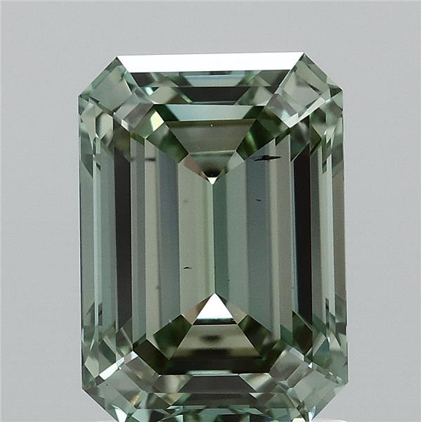 2.03ct Emerald FANCY VIVID GREEN VS2 Lab Created Diamond