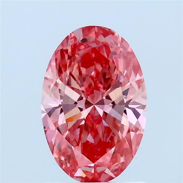 1ct Oval FANCY VIVID PINK VS1 Lab Created Diamond