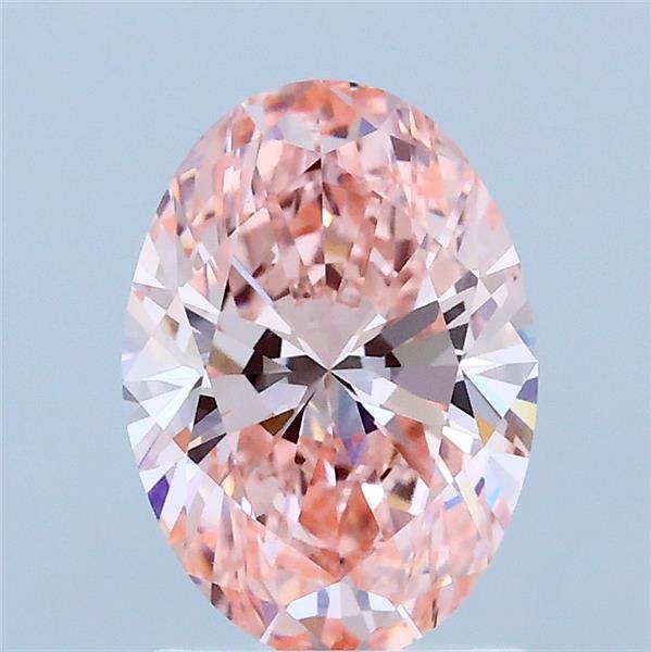 1.51ct Oval FANCY VIVID PINK VVS2 Lab Created Diamond