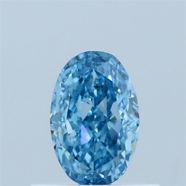 0.55ct Oval FANCY VIVID BLUE VS1 Lab Created Diamond