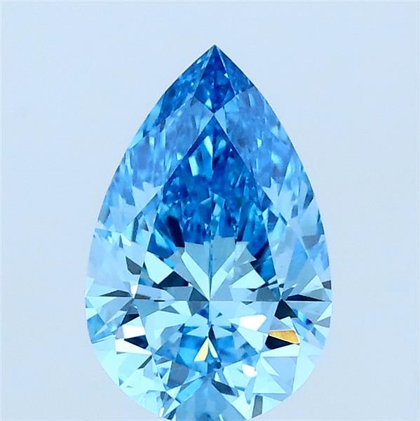 1.01ct Pear FANCY VIVID BLUE VVS2 Lab Created Diamond