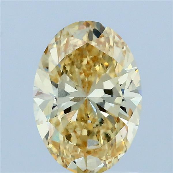 1.05ct Oval FANCY YELLOW VVS2 Lab Created Diamond