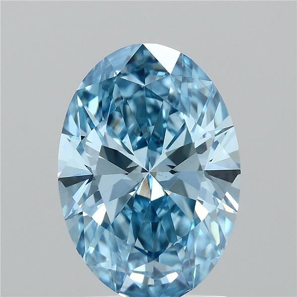 2ct Oval FANCY VIVID BLUE VS1 Lab Created Diamond