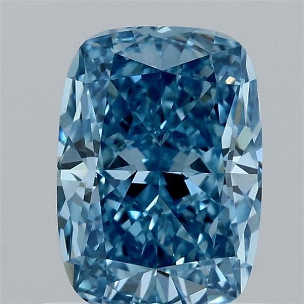 0.94ct Cushion FANCY VIVID BLUE VS1 Lab Created Diamond