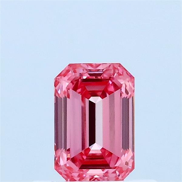 0.54ct Emerald FANCY VIVID PINK VVS2 Lab Created Diamond
