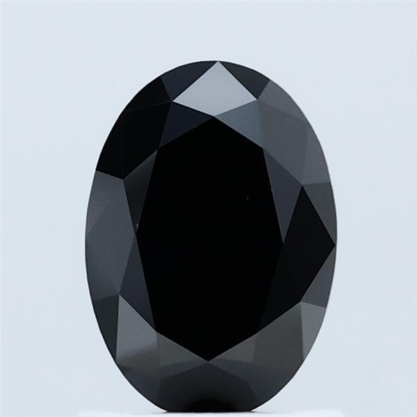 1ct Oval FANCY BLACK  Lab Created Diamond