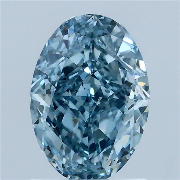 1.55ct Oval FANCY INTENSE BLUE VS1 Lab Created Diamond