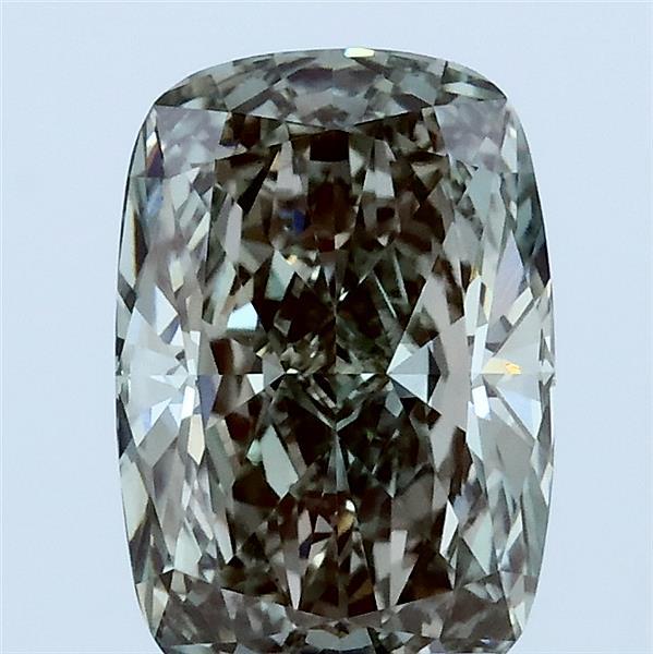 2.1ct Cushion FANCY GREEN VVS2 Lab Created Diamond