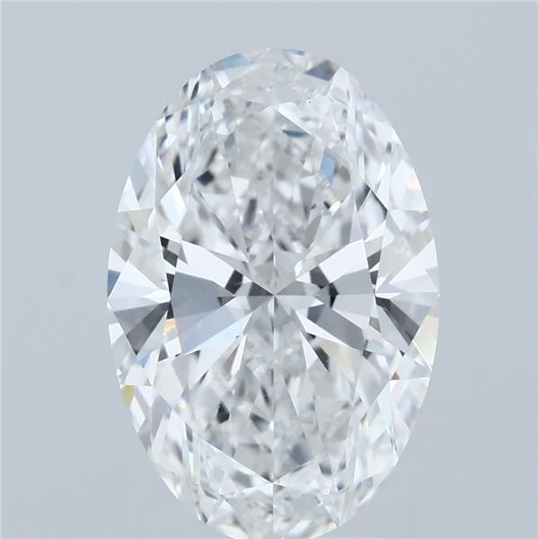 4ct Oval E VVS2 Lab Created Diamond