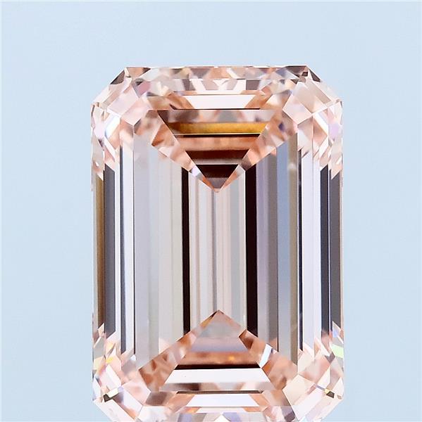 5.01ct Emerald FANCY INTENSE PINK VVS2 Lab Created Diamond