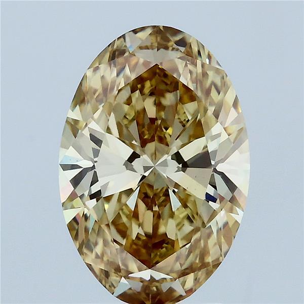 3.01ct Oval FANCY INTENSE YELLOW VS1 Lab Created Diamond