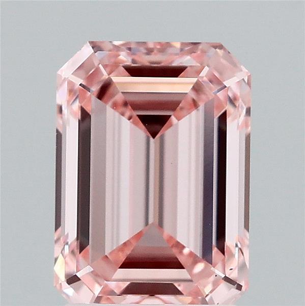 1.91ct Emerald FANCY INTENSE PINK VS1 Lab Created Diamond