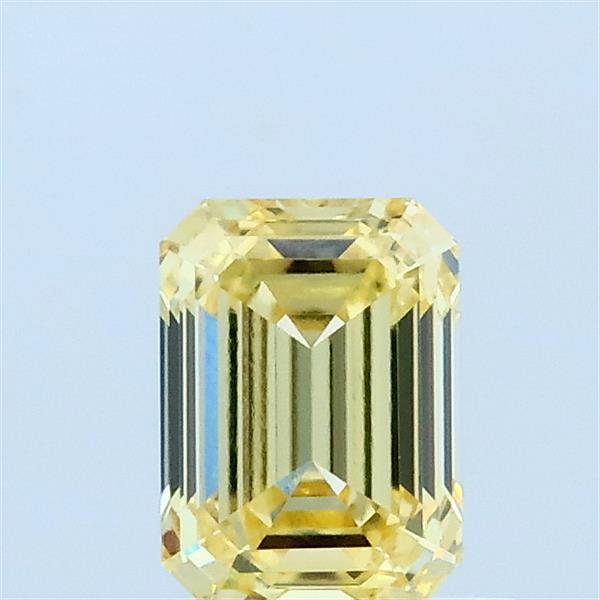 0.73ct Emerald FANCY YELLOW VS1 Lab Created Diamond