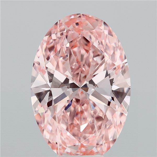 9.02ct Oval FANCY VIVID PINK VVS2 Lab Created Diamond