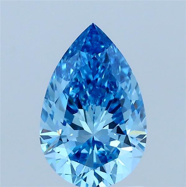 1.02ct Pear FANCY VIVID BLUE VVS2 Lab Created Diamond