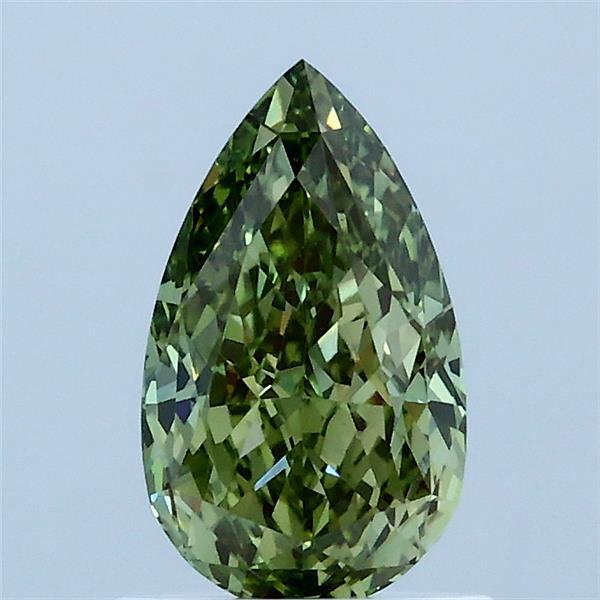 1.06ct Pear FANCY VIVID GREEN VS1 Lab Created Diamond