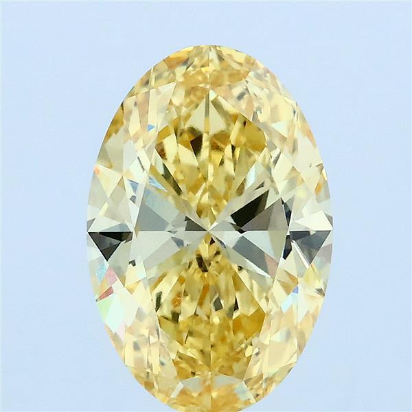 3ct Oval FANCY INTENSE YELLOW VS1 Lab Created Diamond