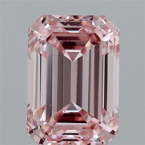 2.02ct Emerald FANCY INTENSE PINK VS1 Lab Created Diamond