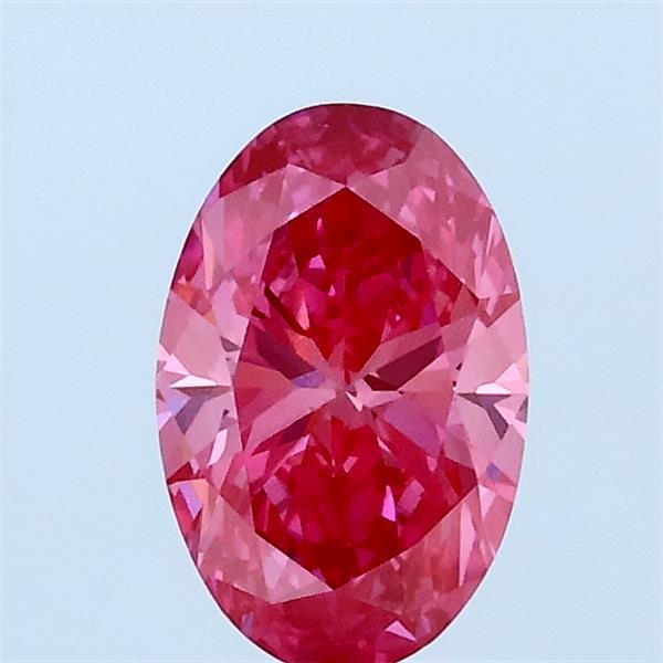0.73ct Oval FANCY VIVID PINK VVS2 Lab Created Diamond