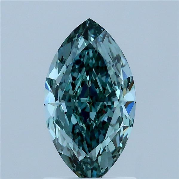 1.55ct Marquise FANCY VIVID GREEN VVS2 Lab Created Diamond